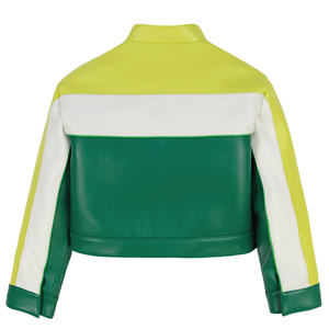 Chaqueta Universitaria Corta Acolchada para Mujer, Transpirable, Lisa, de Lana, con Logotipo Personalizado, Chaqueta Deportiva de Béisbol, Prenda Exterior de Algodón - Product Image 2