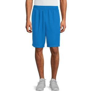 Pantalones cortos de malla de gimnasio de algodón 100% de alta calidad para hombre, pantalones cortos deportivos de cintura media para correr, patrón de tablero sólido, estilo deportivo con logotipo personalizado - Product Image 1