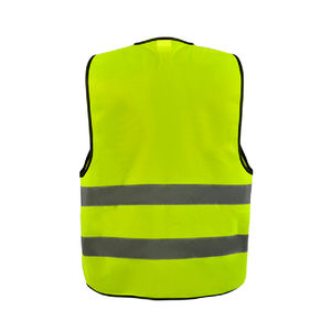 Chaleco de Seguridad Reflectante de Alta Visibilidad ANSI Clase 1, 100% Poliéster, con Logotipo Personalizado, Malla Transpirable, Bolsillos Amarillos, para Uso en Construcción - Product Image 4