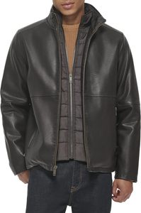 Veste de mode pour homme en cuir véritable 100% toile imperméable respirante coupe-vent, design tendance, coupe ample personnalisée - Product Image 4