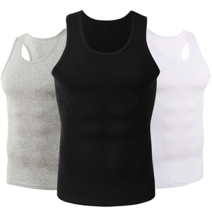 Vente en gros de matériel pur coton respirant ras du cou décontracté débardeur en coton confortable séchage rapide en plein air gilet de gymnastique hommes Singlet - Product Image 1
