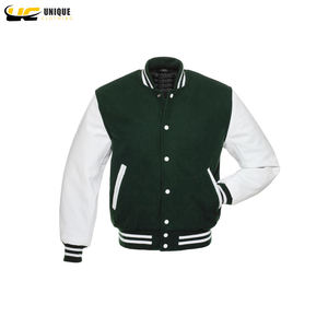 Varsity Jackets Custom Printing Leather Sleeve Men's Baseball Jacket Men Plain Blank Varsity Letterman Jackets - Product Image 4