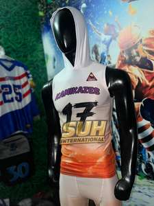 Uniforme de football américain 7 contre 7 personnalisé pour enfants, respirant et imprimé, OEM |   Maillot et short d'équipe - Product Image 3