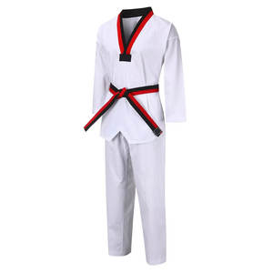 ชุดฝึกศิลปะการต่อสู้พร้อมเข็มขัดสำหรับฝึกคาราเต้เทควันโดคาราเต้น้ำหนักเบาทนทานปรับขนาดได้พอดี - Product Image 2