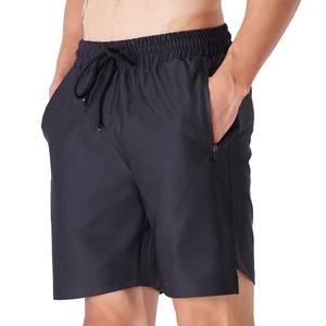 Short de jogging de plage décontracté de haute qualité pour hommes Short à cordon de serrage à la taille avec poche zippée - Product Image 1