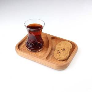 Plateau de service carré classique en bois peint à la main pour cadeaux - Product Image 2