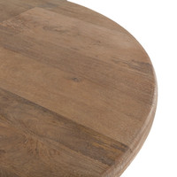 Table de salle à manger ronde en bois de manguier de style rétro moderne de luxe pour la conception de meubles de restaurant