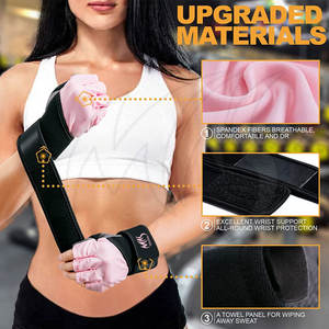 Guantes de Neopreno de Medio Dedo para Gimnasio, Correr, Deportes, Fitness, Entrenamiento, Levantamiento de Pesas, Protección de Agarre - Product Image 4