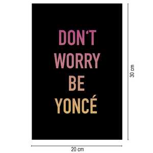 Impresión Artística de Yonc, Decoración de Pared con la Frase 'Don't Worry Be Happy' - Product Image 3