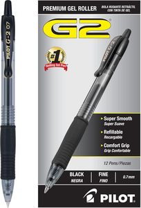 ปากกาเจลแบบลูกกลิ้ง ilot G2 Premium ขนาด 0.7 มม. หัวเข็ม เขียนลื่น สีดำ แพ็ค 12 ด้าม - Product Image 3