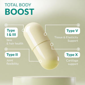 Fabrika Doğrudan Tedarik Tip I, II, III, V, X Kolajen Kompozit Kolajen Proteini Çoklu Kolajen Kapsülleri Cilt Aydınlatma İçin - Product Image 2