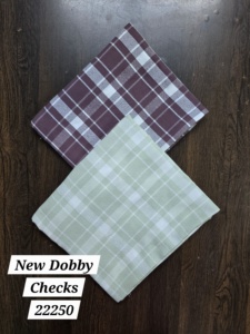 Tissu en dobby à carreaux teint en fil de qualité supérieure pour chemises et vêtements, qualité d'exportation, tissu en dobby tissé à carreaux - Product Image 2