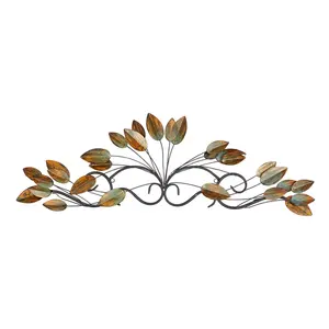 Leaf Design New Decorative Accents High Selling House Accessories Metal White and Black Color <b>Wall</b> Art <b>for</b> Hotel/ Home Decors - Product Image 2