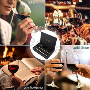 L'aérateur <span class=keywords><strong>de</strong></span> refroidisseur exclusif et fin permet <span class=keywords><strong>de</strong></span> respirer le vin et la boîte cadeau mganétique noire ensemble <span class=keywords><strong>de</strong></span> bâtons <span class=keywords><strong>de</strong></span> refroidisseur <span class=keywords><strong>de</strong></span> vin en acier inoxydable - Product Image 6