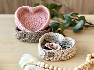 Handmade Heart Macrame <b>Basket</b> Stylish Storage Solution for Home Decor Playroom Bedroom and Gifting Use Wholesale From India - Product Image 6