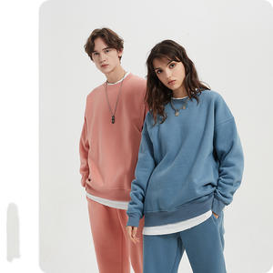 Custom OEMODM 7GG Ordenador de punto suéter puro algodón Cachemira letras cuello redondo gris negro sudaderas con capucha - Product Image 3