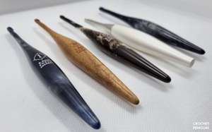 Eco Friendly legno leggero uncinetto ganci realizzati in legno sostenibile con superficie lucidata per artigiani professionisti - Product Image 4