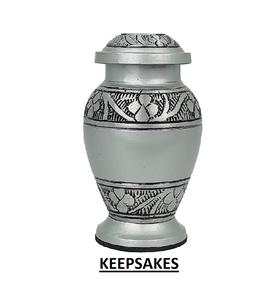 Mini urna de recuerdo de peltre con diseños grabados para cenizas humanas: un hermoso recuerdo elegante memorable y elegante - Product Image 1