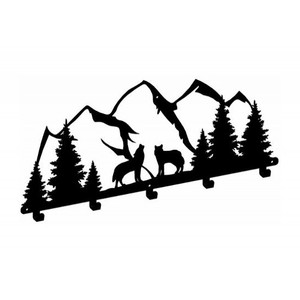 Colgador De Pared Mountain GAMET, 500x230mm, Negro - Product Image 1