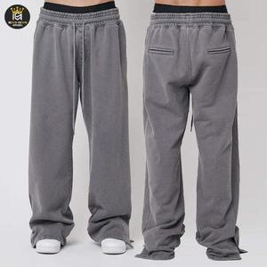 Impression personnalisée de pantalons évasés lourds pantalons évasés en polaire pour hommes pantalons évasés vintage délavés à l'acide - Product Image 5