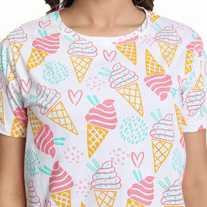 Camiseta Corta de Moda para Mujer, Sublimada, Ligera, de Poliéster, para Verano - Product Image 5