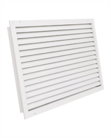Grille de transfert CVC moderne en aluminium anodisé, construction durable, polyvalente, certifiée ISO, pour mur et porte, série ICEMAC IC-TG
