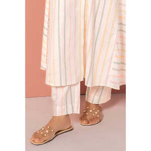 Pantalon respirant taille mi-haute teint en fil, modèle WGK-TRS-DY-484 - Product Image 1