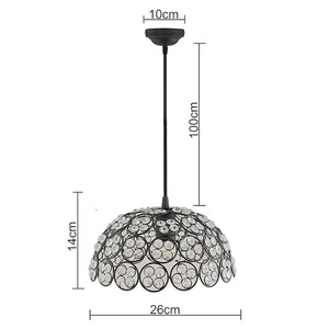 Lámpara colgante Matel Black, candelabro de comedor ajustable para el hogar, oficina y pasillo, Base de bombilla E26 - Product Image 5