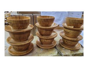 High Quality Bamboo Serving Bowls /Natural Wood Soup Bowls Manufactured in Vietnam for Home Kitchen Dinnerware Restaurant - Product Image 3