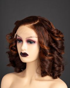 Cheveux Remy Super double dessiné court rebondissant perruque 100% cheveux humains vietnamiens avant de lacet perruque HD dentelle pleine frontale 13x6 perruque - Product Image 1