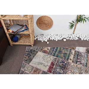 Alfombra de 2,2x4,7 pies, Alfombra Turca, Alfombra Oriental de Lana Azul Vintage - Product Image 5