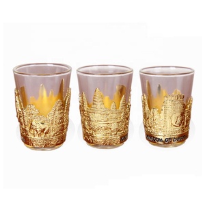 Recuerdos aromáticos hechos a mano Omani Silver Khanjar Jambiya Dagger Oman, vasos de cristal, recuerdo, vaso de vidrio esmerilado - Product Image 2