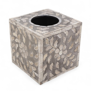 Caja de Pañuelos de Nácar de Lujo al por Mayor, Elegante Caja de Pañuelos de Nácar al por Mayor, Decoración del Hogar con Incrustaciones de Concha Hechas a Mano - Product Image 1