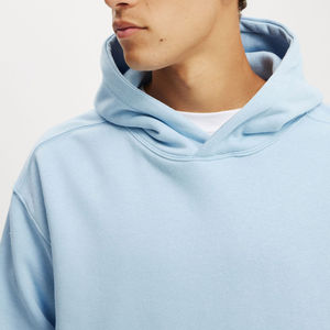 Oversize Men's Hoodie Hot Selling 100% Cotton <b>Thick</b> <b>Fleece</b> Embroidered Logo Custom Pocket Hip-hop Street Style Winter Hoodie - Product Image 3