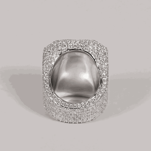 Bague cocktail en or 14 carats avec diamant de laboratoire pour homme, style unique et luxueux, coupe ronde, mariage et fête, style original - Product Image 3
