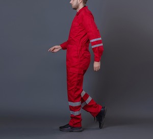 OEM โลโก้ที่กําหนดเองน้ํามันแก๊สเครื่องแบบดับเพลิงชุดกันไฟ Coverall สะท้อนแสงสารหน่วงไฟชุดความปลอดภัย - Product Image 3