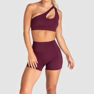 Offre Spéciale – Ensemble 5 Pièces Haut et Bas pour Femme, Tenue de Sport et Fitness, Vêtements d'Entraînement, Ensemble de Yoga Personnalisable avec Logo, en Spandex/Nylon à Séchage Rapide - Product Image 6