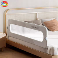Barandilla Lateral para Cama Infantil Prodigy BR012, Venta Directa de Fábrica Confiable, Diseño Plegable con Tubo de Acero y Oxford 210D, 1.8m de Longitud