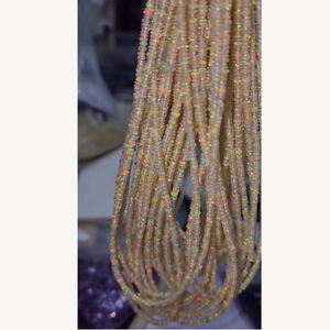 37 brin d'opale éthiopienne naturelle 2.5mm- 3mm perles lisses rondes 590 Cts Lot Iroc ventes 18 pouces perles de pierres précieuses US $236 pour tous - Product Image 1