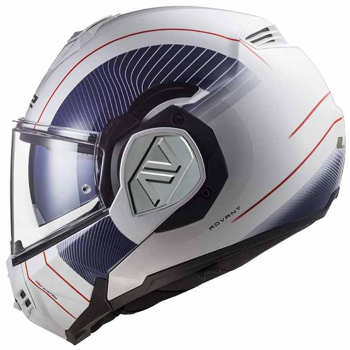 LS2 ADVANT COOPER WHITE-BLUE HELMET