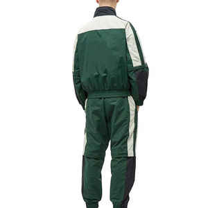 Chándal de nailon para hombre, conjunto cortavientos, combinación de colores, peso ligero, chándal de nailon para correr - Product Image 3