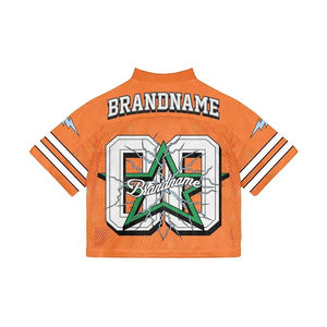 Camiseta Deportiva Retro Americana de Malla, Estilo Vintage, Holgada, Personalizada de Fábrica para Hombre, Camiseta de Fútbol - Product Image 6