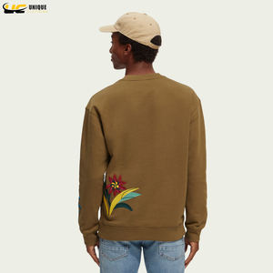 Sweat-Shirt uni à manches longues en coton de haute qualité, vente en gros, Sweat-Shirt brodé - Product Image 3