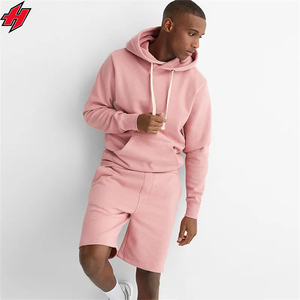 Custom Logo Men's Track Sweat Suit 2-Piece Hoodie and Joggers with <b>Shorts</b> Spring Sweatsuit Set - Product Image 4