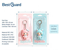 Emballage sous blister personnalisé pour figurines et cartes de jeu, haute transparence, épaisseur 1 mm, PET recyclable, prêt pour l'estampage, marque Best Guard