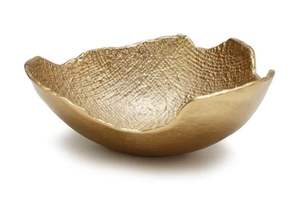 Tazón de Servir de Diseño con Acabado Dorado de Lujo, Ideal para Presentación de Alimentos, Mesa de Comedor, Aperitivos, Ensaladas, Postres, de la India - Product Image 5