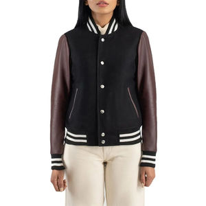 Veste universitaire décontractée pour femmes, style nouveau, lycée, haute qualité, couleur personnalisée, réversible, polaire, hiver - Product Image 6