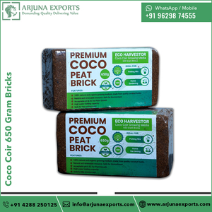 La mejor calidad 650 gramos de fibra de coco Bricks Buena Venta de turba natural para compradores de Nigeria - Product Image 3