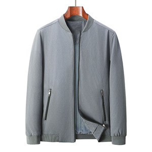 เสื้อแจ็กเก็ตฤดูใบไม้ร่วงสำหรับผู้ชายแบบลำลองคอตั้งทรงหลวมดีไซน์พิมพ์ลายปักโลโก้ออกแบบได้ตามต้องการ - Product Image 3