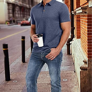 Polo de manga corta para hombre, estilo casual, de algodón, holgado, talla grande, recién llegado, ropa de la marca Dress Sports. - Product Image 4